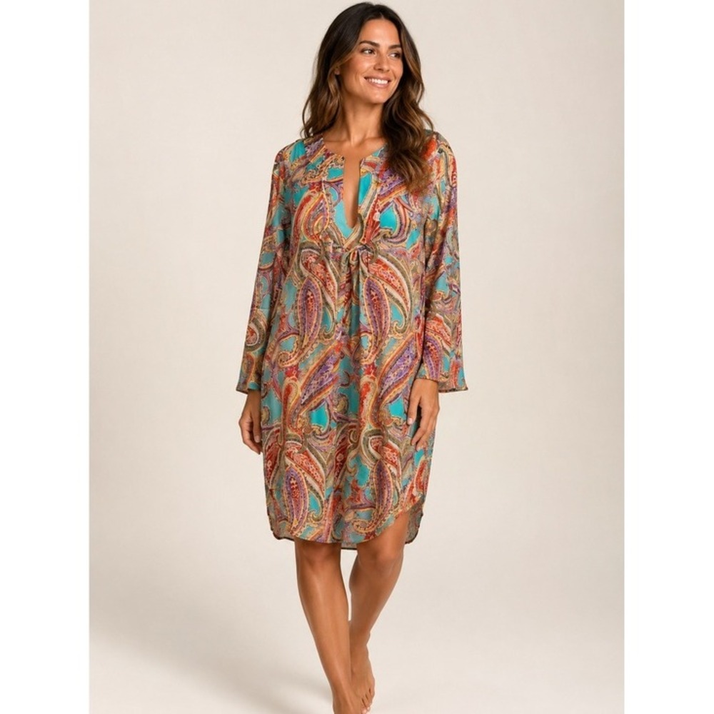 ROSA FAIA.‎ NWT. MULTICOLOR DRESS/COVERALL. SML. KAIMANA.